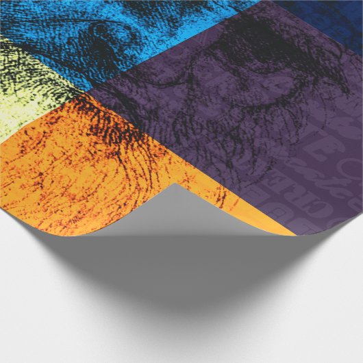 Leonardo Da Vinci Modern Self-Portrait Geschenkpapier (Ecke)