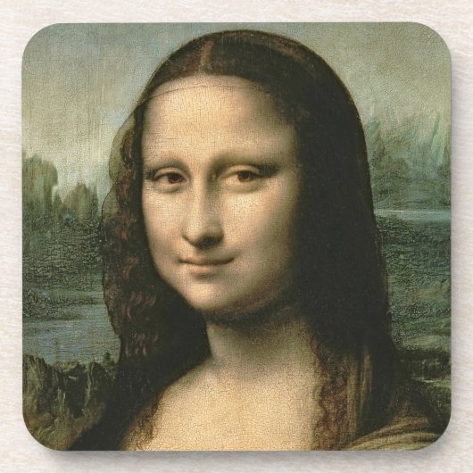 Leonardo da Vinci | Mona Lisa, c.1503-6 Getränkeuntersetzer (Vorderseite)