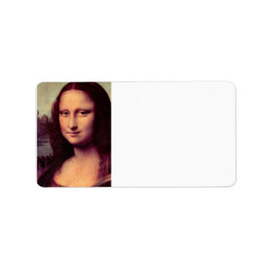 Leonardo da Vinci - Mona Lisa (Detail) Adressaufkleber