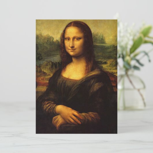 Leonardo da Vinci | Mona Lisa Einladung (Stehend Vorderseite)