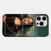 Leonardo da Vinci Mona Lisa Fibonacci-Folge iPhone Hülle (Rückseite (Horizontal))