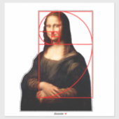 Leonardo da Vinci Mona Lisa Fibonacci Sequence Aufkleber (Blatt)