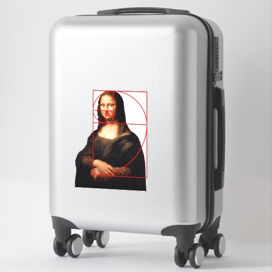 Leonardo da Vinci Mona Lisa Fibonacci Sequence Aufkleber (Koffer)