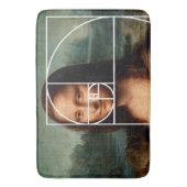 Leonardo da Vinci Mona Lisa Fibonacci Sequence Badematte (Vorderseite Vertikal)