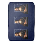 Leonardo da Vinci Mona Lisa Fibonacci Sequence Badematte (Vorderseite Vertikal)