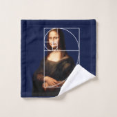 Leonardo da Vinci Mona Lisa Fibonacci Sequence Badhandtuch Set (Waschlappen)