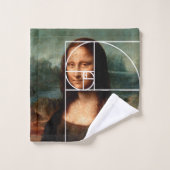 Leonardo da Vinci Mona Lisa Fibonacci Sequence Badhandtuch Set (Waschlappen)