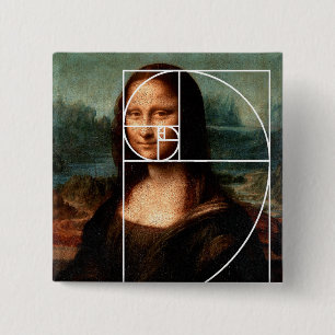 Leonardo da Vinci Mona Lisa Fibonacci Sequence Button