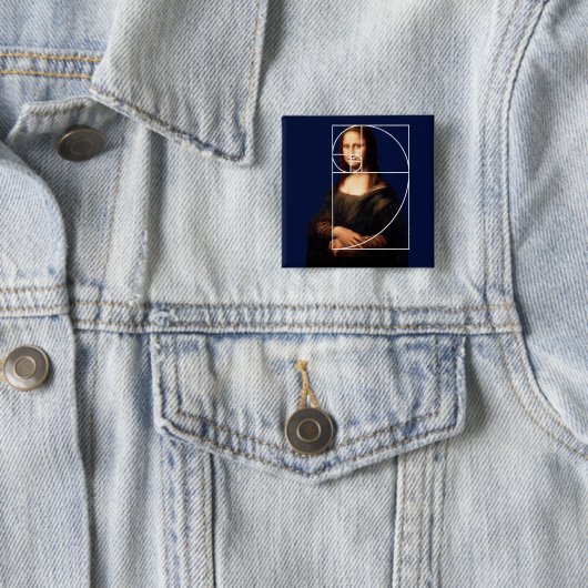 Leonardo da Vinci Mona Lisa Fibonacci Sequence Button (Beispiel)