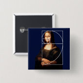 Leonardo da Vinci Mona Lisa Fibonacci Sequence Button (Vorne & Hinten)