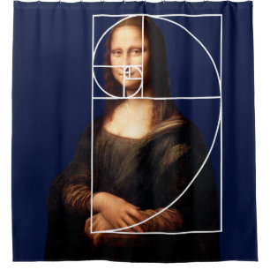 Leonardo da Vinci Mona Lisa Fibonacci Sequence Duschvorhang