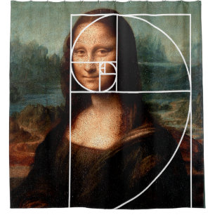 Leonardo da Vinci Mona Lisa Fibonacci Sequence Duschvorhang