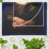 Leonardo da Vinci Mona Lisa Fibonacci Sequence Geschirrtuch (Gefaltet)