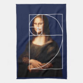 Leonardo da Vinci Mona Lisa Fibonacci Sequence Geschirrtuch (Vertikal)