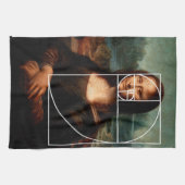 Leonardo da Vinci Mona Lisa Fibonacci Sequence Geschirrtuch (Horizontal)