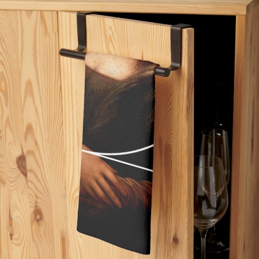 Leonardo da Vinci Mona Lisa Fibonacci Sequence Geschirrtuch (Drittel gefaltet)