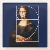Leonardo da Vinci Mona Lisa Fibonacci Sequence Glasuntersetzer (Vorderseite)