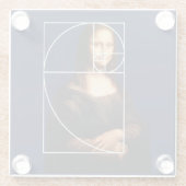 Leonardo da Vinci Mona Lisa Fibonacci Sequence Glasuntersetzer (Rückseite)
