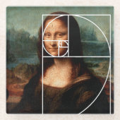 Leonardo da Vinci Mona Lisa Fibonacci Sequence Glasuntersetzer (Vorderseite)