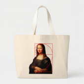 Leonardo da Vinci Mona Lisa Fibonacci Sequence Jumbo Stoffbeutel (Vorne)