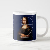 Leonardo da Vinci Mona Lisa Fibonacci Sequence Jumbo-Tasse (Rechts)