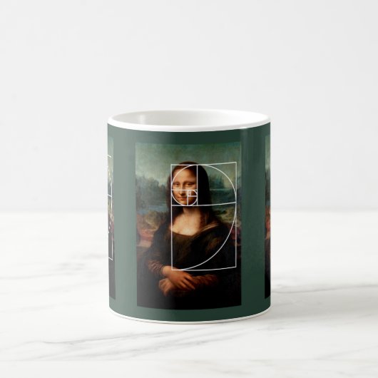 Leonardo da Vinci Mona Lisa Fibonacci Sequence Kaffeetasse (Mittel)