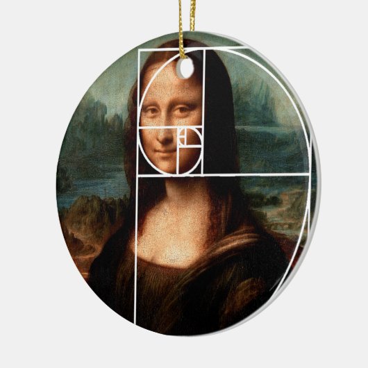 Leonardo da Vinci Mona Lisa Fibonacci Sequence Keramik Ornament (Links)