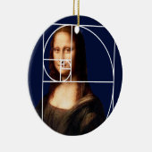 Leonardo da Vinci Mona Lisa Fibonacci Sequence Keramik Ornament (Rechts)