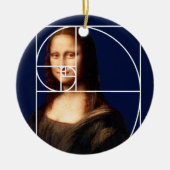 Leonardo da Vinci Mona Lisa Fibonacci Sequence Keramik Ornament (Vorne)
