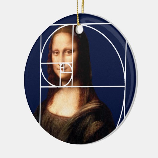 Leonardo da Vinci Mona Lisa Fibonacci Sequence Keramik Ornament (Links)