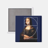 Leonardo da Vinci Mona Lisa Fibonacci Sequence Magnet (Vorderseite/Rückseite)