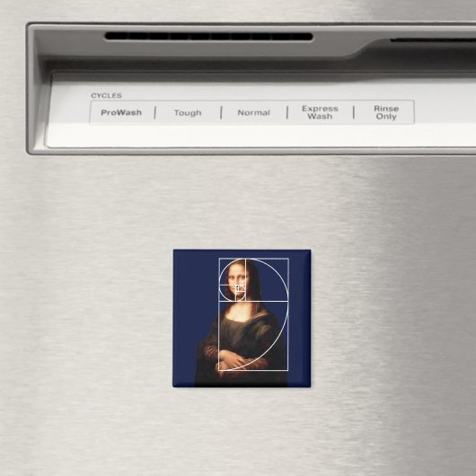Leonardo da Vinci Mona Lisa Fibonacci Sequence Magnet (In Situ (Geschirrspüler))