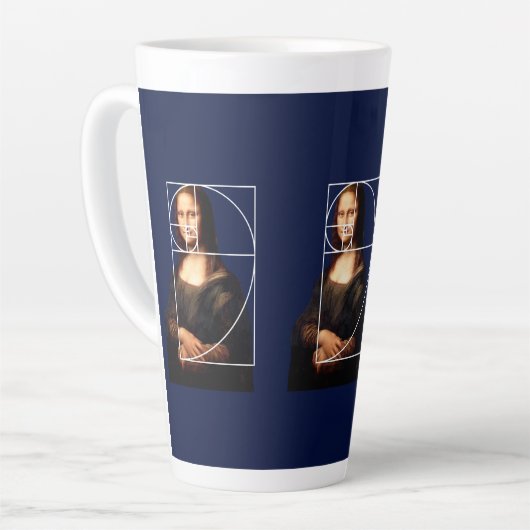 Leonardo da Vinci Mona Lisa Fibonacci Sequence Milchtasse (Linke Ecke)