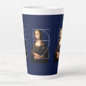 Leonardo da Vinci Mona Lisa Fibonacci Sequence Milchtasse (Vorderseite)