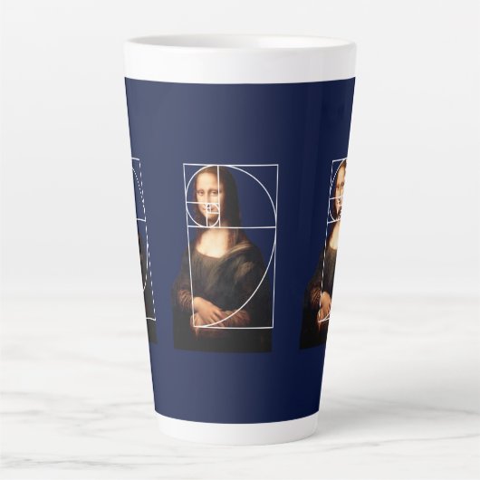 Leonardo da Vinci Mona Lisa Fibonacci Sequence Milchtasse (Vorderseite)