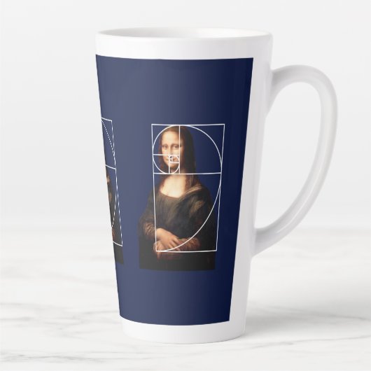 Leonardo da Vinci Mona Lisa Fibonacci Sequence Milchtasse (Rechts)