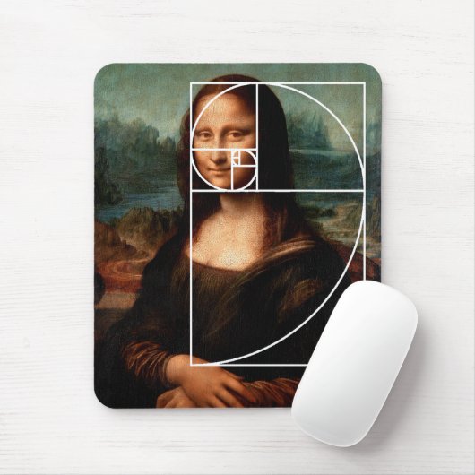 Leonardo da Vinci Mona Lisa Fibonacci Sequence Mousepad (Mit Mouse)