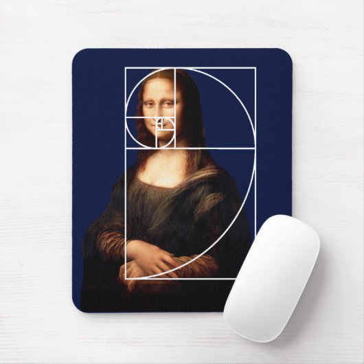 Leonardo da Vinci Mona Lisa Fibonacci Sequence Mousepad (Mit Mouse)