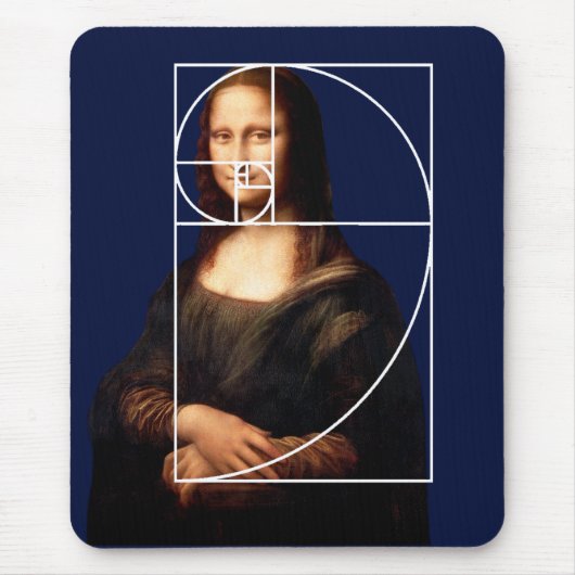 Leonardo da Vinci Mona Lisa Fibonacci Sequence Mousepad (Vorne)