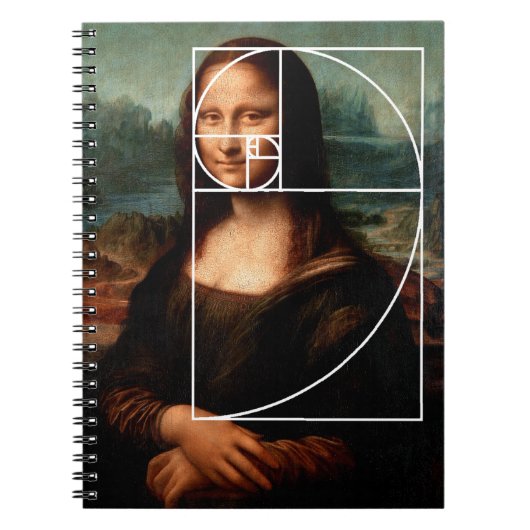 Leonardo da Vinci Mona Lisa Fibonacci Sequence Notizblock (Vorderseite)