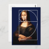Leonardo da Vinci Mona Lisa Fibonacci Sequence Postkarte (Vorne/Hinten)