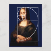 Leonardo da Vinci Mona Lisa Fibonacci Sequence Postkarte (Vorderseite)