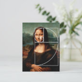 Leonardo da Vinci Mona Lisa Fibonacci Sequence Postkarte (Stehend Vorderseite)