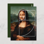 Leonardo da Vinci Mona Lisa Fibonacci Sequence Postkarte (Vorne/Hinten)