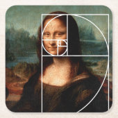 Leonardo da Vinci Mona Lisa Fibonacci Sequence Rechteckiger Pappuntersetzer (Vorderseite)