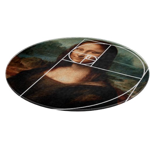 Leonardo da Vinci Mona Lisa Fibonacci Sequence Schneidebrett (Ecke)