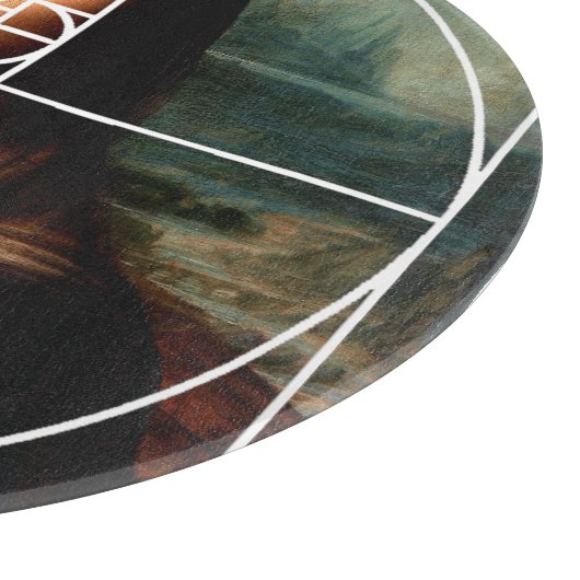 Leonardo da Vinci Mona Lisa Fibonacci Sequence Schneidebrett (Ecke)
