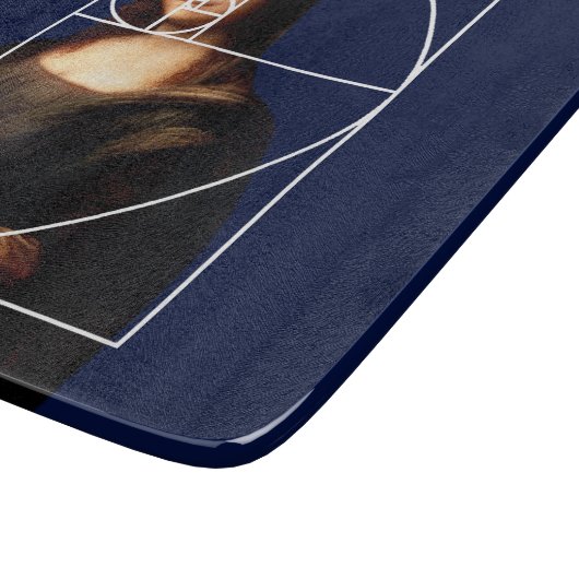 Leonardo da Vinci Mona Lisa Fibonacci Sequence Schneidebrett (Ecke)