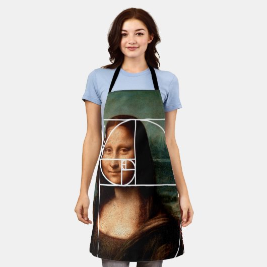 Leonardo da Vinci Mona Lisa Fibonacci Sequence Schürze (Getragen)