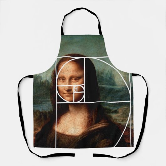 Leonardo da Vinci Mona Lisa Fibonacci Sequence Schürze (Vorderseite)